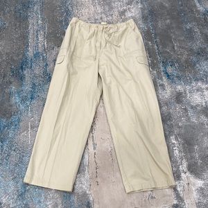 Women’s LLBean 100%cotton utility joggers pant size L